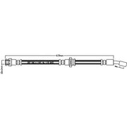 Juratek Brake Hydraulic Hose Line Front fits Opel Agila A 2000-2007 1.0 1.2 1.3
