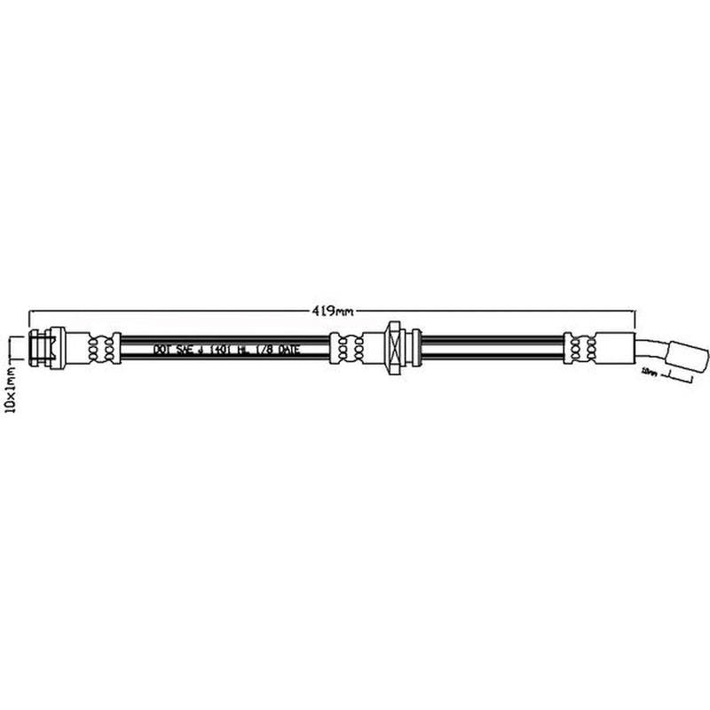 Juratek Brake Hydraulic Hose Line Front fits Opel Agila A 2000-2007 1.0 1.2 1.3