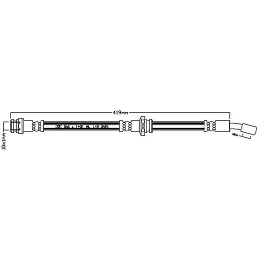 Juratek Brake Hydraulic Hose Line Front fits Opel Agila A 2000-2007 1.0 1.2 1.3