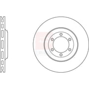 Apec Front Brake Vented Discs & Pads fits Isuzu D-Max II 2012-2022 1.9 2.5