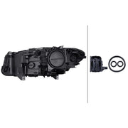 Hella Headlight Headlamp H7/H7 Right fits BMW 5 2009-2017