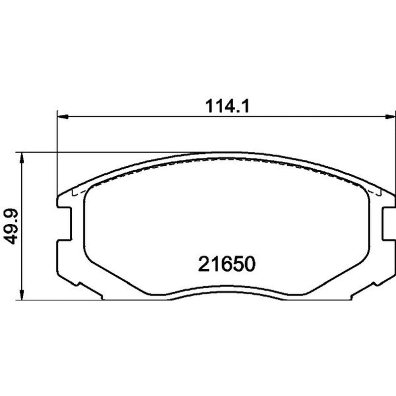 Mintex Front Brake Pad Set fits Daihatsu Atrai Wagon Bus 1992-1999 0.7