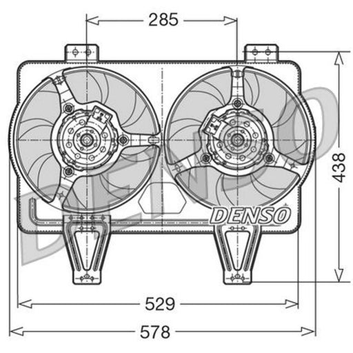 Denso Engine Cooling Fan fits Alfa Romeo 155 1993-1997 2.5