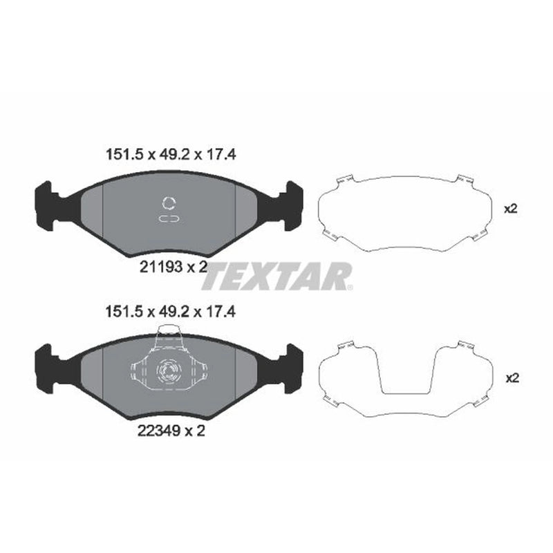 Textar Brake Pad Set 2119303