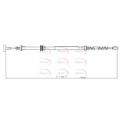 Apec Handbrake Cable Left Rear fits Iveco Daily III Platform/Chassis 2002-2006