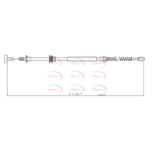 Apec Handbrake Cable Left Rear fits Iveco Daily III Platform/Chassis 2002-2006