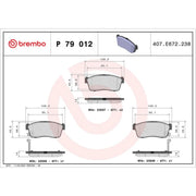 Brembo 4 x Front Brake Pad Set fits Daihatsu Charade VI 2003 on 0.7 1.0