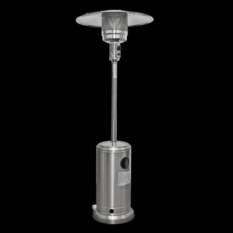 Dellonda 13kW Stainless Steel Commercial Gas Outdoor Garden Patio Heater Wheels Dellonda - Dynamic Drive