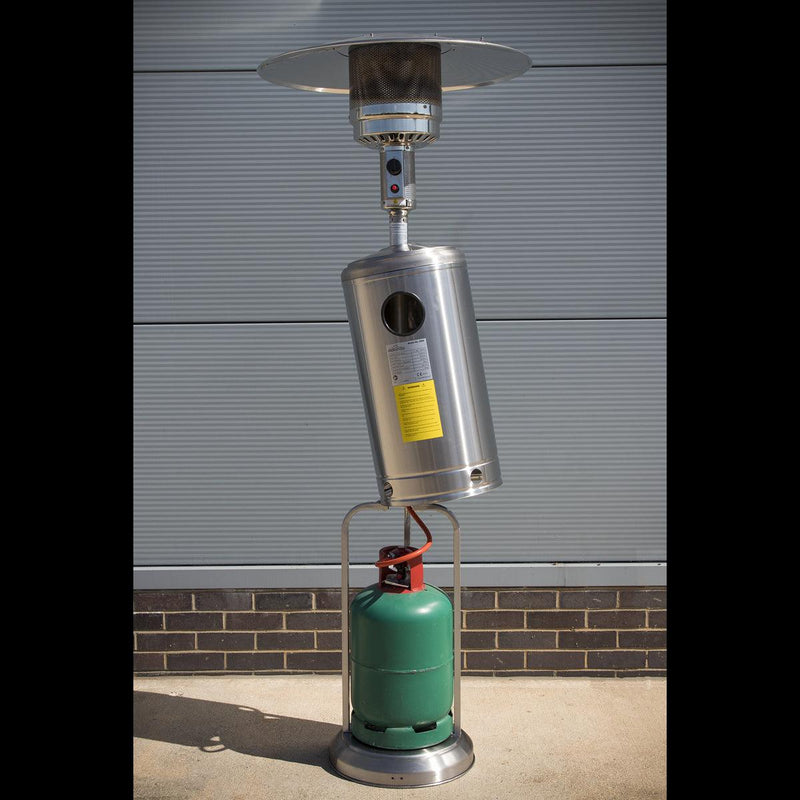 Dellonda 13kW Stainless Steel Commercial Gas Outdoor Garden Patio Heater Wheels Dellonda - Dynamic Drive