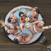 Dellonda 2-4 Person Inflatable Hot Tub Spa with Smart Pump - Rattan Effect Dellonda - Dynamic Drive