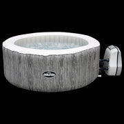 Dellonda 2-4 Person Inflatable Hot Tub Spa with Smart Pump - Wood Effect Dellonda - Dynamic Drive