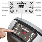 Dellonda 2-4 Person Inflatable Hot Tub Spa with Smart Pump - Wood Effect Dellonda - Dynamic Drive