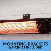 Dellonda 2000W Infrared Outdoor Patio Heater with Speakers Dellonda - Dynamic Drive
