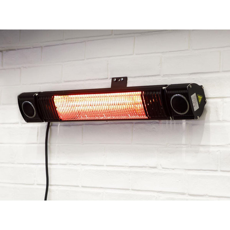 Dellonda 2000W Infrared Outdoor Patio Heater with Speakers Dellonda - Dynamic Drive