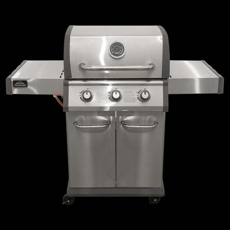 Dellonda 3 Burner Deluxe Gas BBQ Dellonda - Dynamic Drive