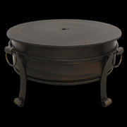 Dellonda 30" Deluxe 2-in-1 Outdoor Fire Pit & Coffee Table Antique Bronze Effect Dellonda - Dynamic Drive