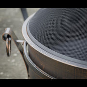 Dellonda 30" Deluxe 2-in-1 Outdoor Fire Pit & Coffee Table Antique Bronze Effect Dellonda - Dynamic Drive