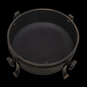 Dellonda 30" Deluxe 2-in-1 Outdoor Fire Pit & Coffee Table Antique Bronze Effect Dellonda - Dynamic Drive