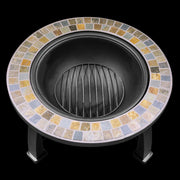 Dellonda 30" Deluxe Traditional Style Fire Pit Outdoor Heater - Slate Dellonda - Dynamic Drive