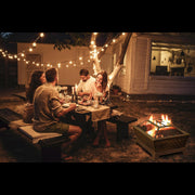 Dellonda 35" Rectangular Outdoor Fire Pit Antique Bronze Effect Dellonda - Dynamic Drive
