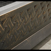 Dellonda 35" Rectangular Outdoor Fire Pit Antique Bronze Effect Dellonda - Dynamic Drive