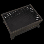 Dellonda 35" Rectangular Outdoor Fire Pit Antique Bronze Effect Dellonda - Dynamic Drive