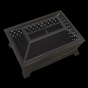 Dellonda 35" Rectangular Outdoor Fire Pit Antique Bronze Effect Dellonda - Dynamic Drive