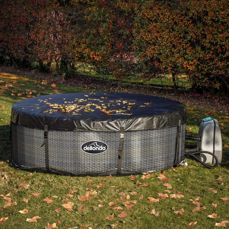 Dellonda 4-6 Person Inflatable Hot Tub Spa with Smart Pump - Rattan Effect Dellonda - Dynamic Drive