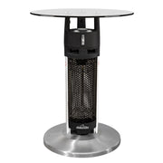 Dellonda Bistro Table with 1200W Heater - Black/Stainless Steel Dellonda - Dynamic Drive