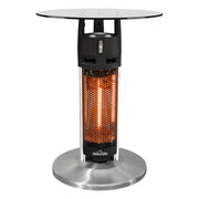 Dellonda Bistro Table with 1200W Heater - Black/Stainless Steel Dellonda - Dynamic Drive
