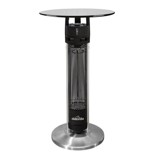 Dellonda Bistro Table with 1600W Heater - Black Stainless Steel Dellonda - Dynamic Drive
