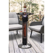 Dellonda Bistro Table with 1600W Heater - Black Stainless Steel Dellonda - Dynamic Drive