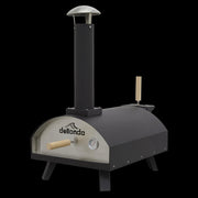 Dellonda Portable Wood-Fired 14" Pizza Oven and Smoking Oven Black/Stainless Steel Dellonda - Dynamic Drive