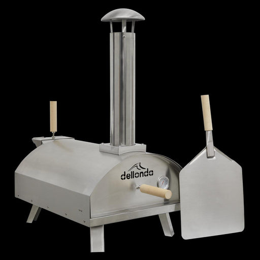 Dellonda Portable Wood-Fired Pizza Oven and Smoking Oven Stainless Steel Dellonda - Dynamic Drive