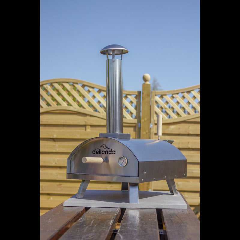 Dellonda Portable Wood-Fired Pizza Oven and Smoking Oven Stainless Steel Dellonda - Dynamic Drive