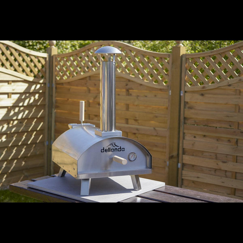 Dellonda Portable Wood-Fired Pizza Oven and Smoking Oven Stainless Steel Dellonda - Dynamic Drive