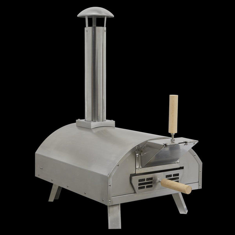 Dellonda Portable Wood-Fired Pizza Oven and Smoking Oven Stainless Steel Dellonda - Dynamic Drive