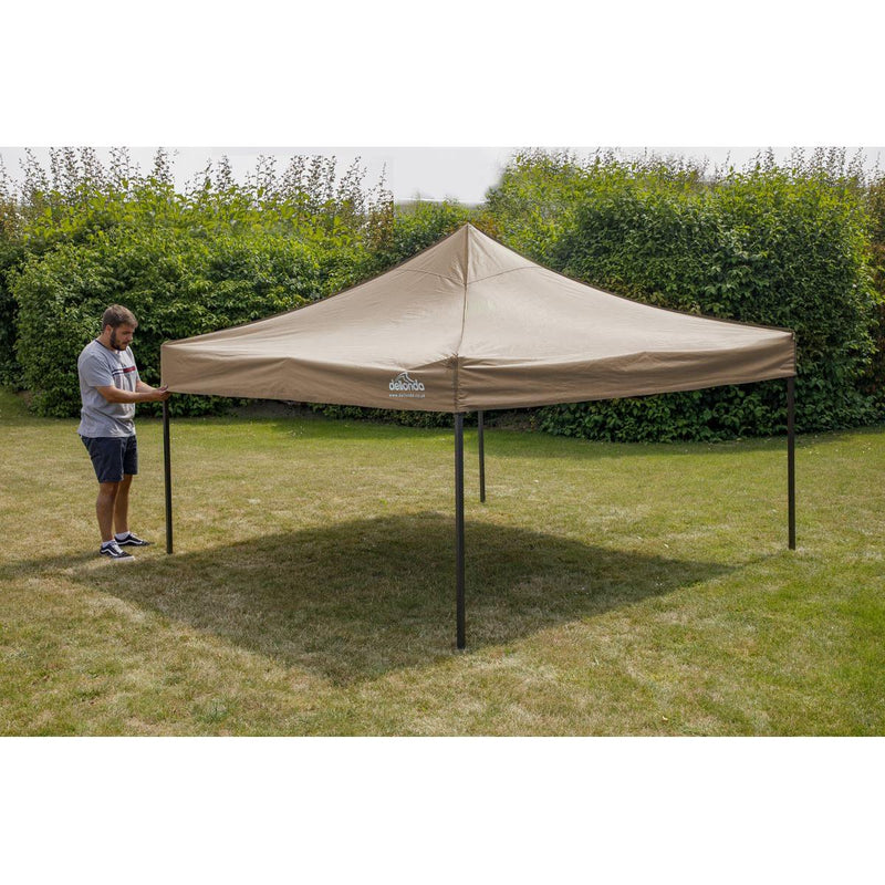 Dellonda Premium 3 x 3m Pop-Up Gazebo - Beige Dellonda - Dynamic Drive