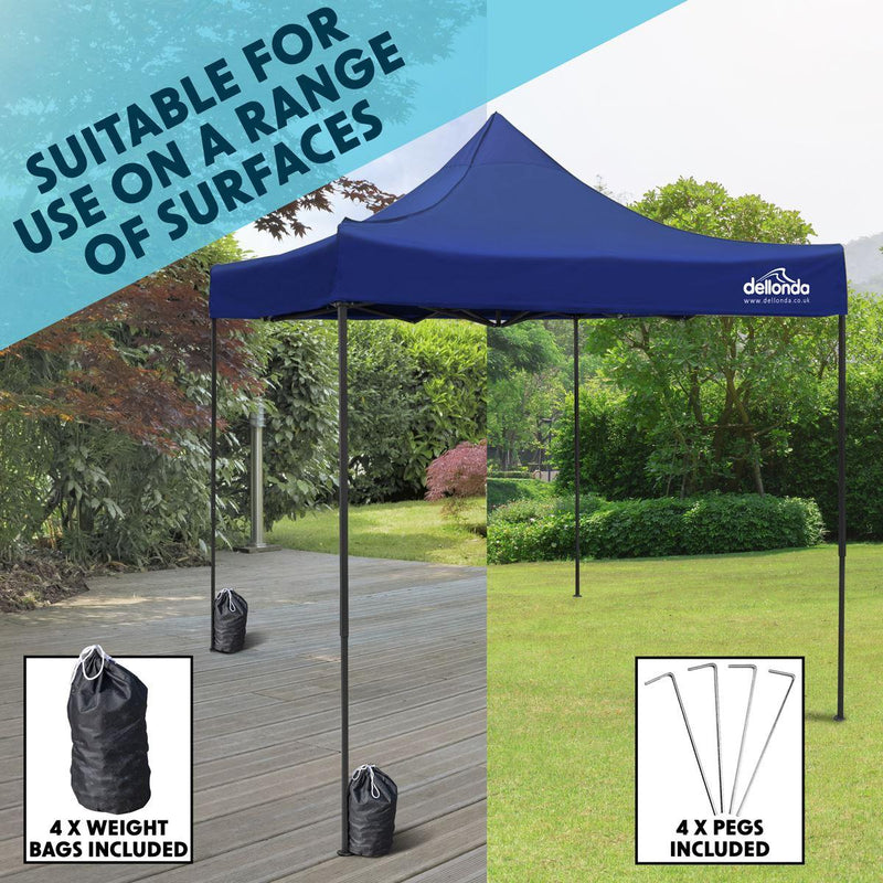 Dellonda Premium 3 x 3m Pop-Up Gazebo - Blue Dellonda - Dynamic Drive