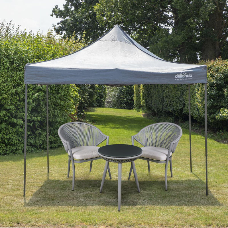Dellonda Premium 3 x 3m Pop-Up Gazebo - Grey Dellonda - Dynamic Drive