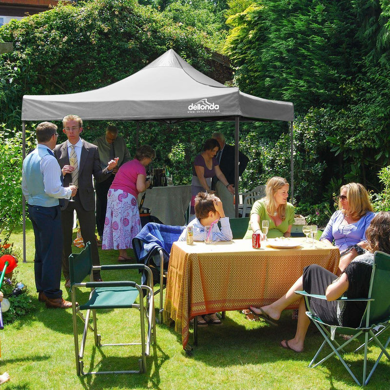 Dellonda Premium 3 x 3m Pop-Up Gazebo - Grey Dellonda - Dynamic Drive