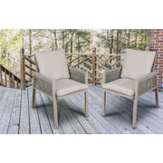 Dellonda Set of 6 Fusion Garden/Patio Dining Chairs with Armrests - Light Grey Dellonda - Dynamic Drive