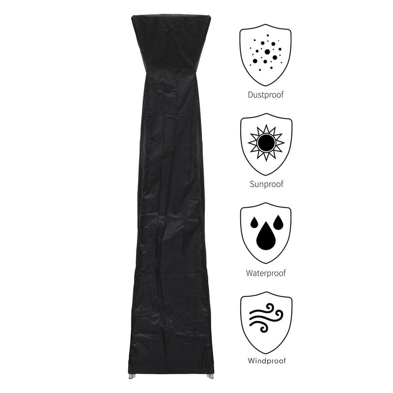Dellonda Water-Resistant Tower Patio Heater Cover - Black Dellonda - Dynamic Drive