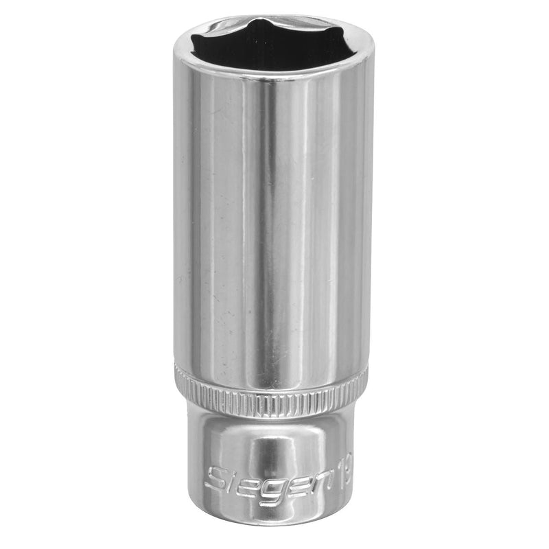 Sealey WallDrive Socket 19mm Deep 3/8"Sq Drive S0597 Siegen by Sealey - Dynamic Drive