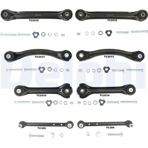 Delphi 8 x Control Arm Repair Kit Rear fits Mercedes-Benz 124 1984-1993