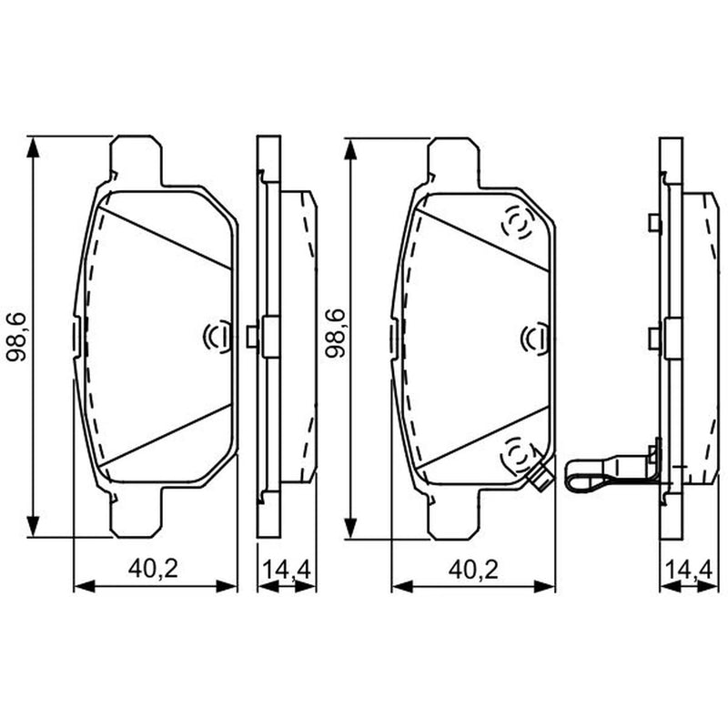 Bosch Front & Rear Pads fits Suzuki Swift III 2010-2017 1.2 1.3 1.6