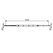 Bosch Handbrake Cable Right Rear fits VW Polo V 2010-2022 1.4 1.6