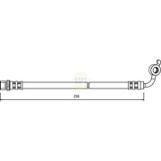 NAPA Brake Hydraulic Hose Line Front Left fits Toyota Hiace IV 1989-2012