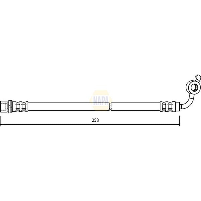 NAPA Brake Hydraulic Hose Line Front Left fits Toyota Hiace IV 1989-2012