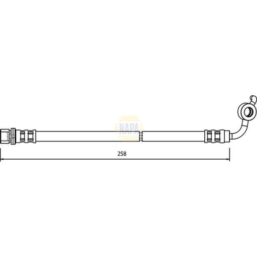 NAPA Brake Hydraulic Hose Line Front Left fits Toyota Hiace IV 1989-2012